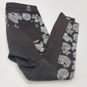 Horze chocolate brown and White Paisley Women's riding pants​
